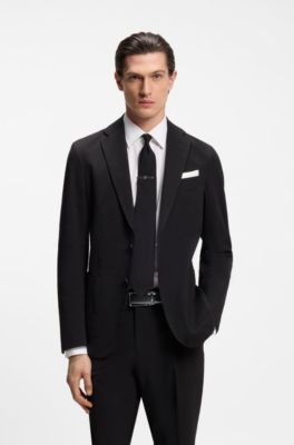 Cintur&oacute;n autom&aacute;tico de piel italiana con trabilla con logo grabado, Negro