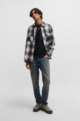 Lace-up boots with gloss-effect logo, Light Green