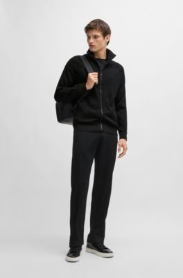 Regular-fit trousers wool with zip hems