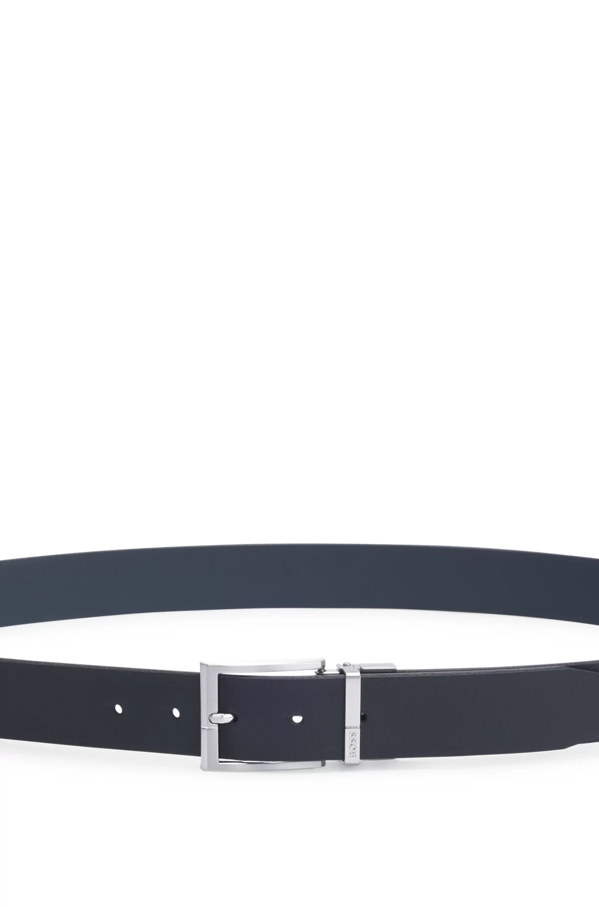 Reversible belt in Italian leather, Black