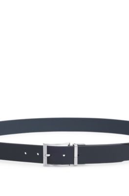 Cintur&oacute;n reversible de piel italiana, Negro
