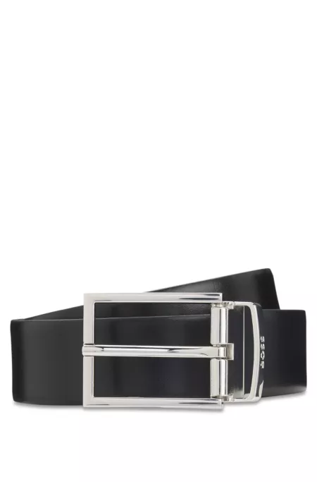 Reversible belt in Italian leather