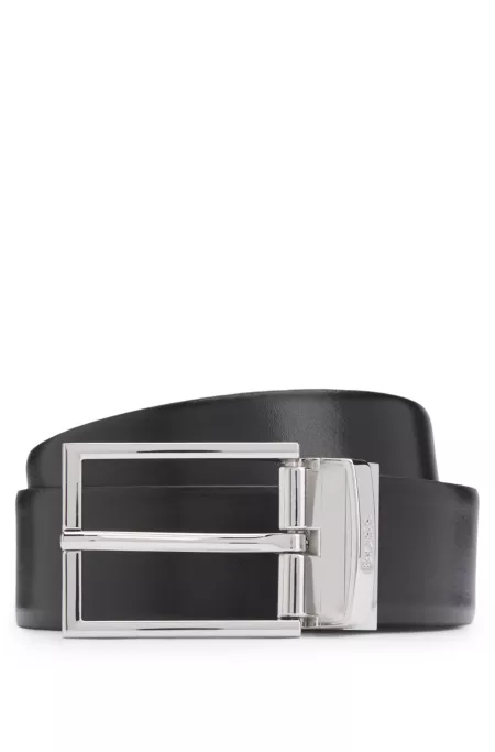 Reversible belt in Italian leather