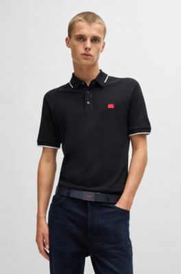 Cintur&oacute;n reversible de piel italiana con una hebilla con placa, Negro