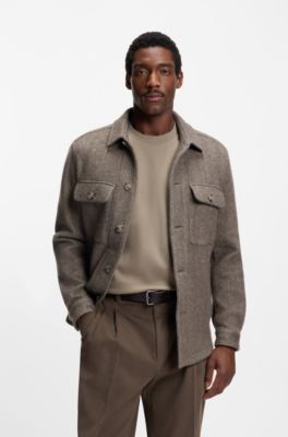 Gunmetal-buckle belt in Italian leather, Dark Brown