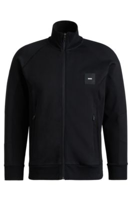 Sweatshirt with stretch-cotton inserts, Black