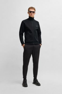 Sweatshirt with stretch-cotton inserts, Black