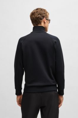 Sweatshirt with stretch-cotton inserts, Black