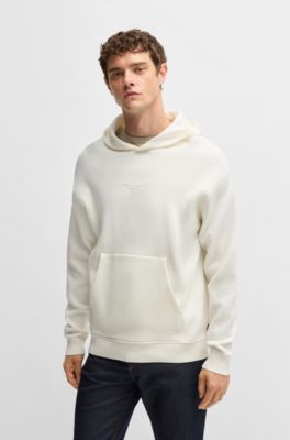 BOSS x ASTON MARTIN twisted-cotton hoodie with logo embroidery, White