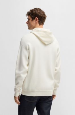 Sudadera con capucha BOSS x ASTON MARTIN de algod&oacute;n de alta torsi&oacute;n con logo bordado, Blanco