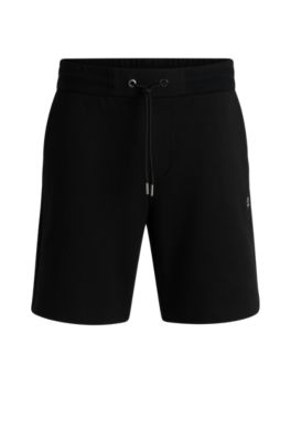 Shorts with metallic Double B monogram, Black