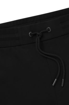 Shorts with metallic Double B monogram, Black