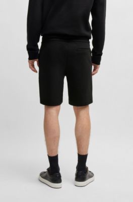 Shorts with metallic Double B monogram, Black