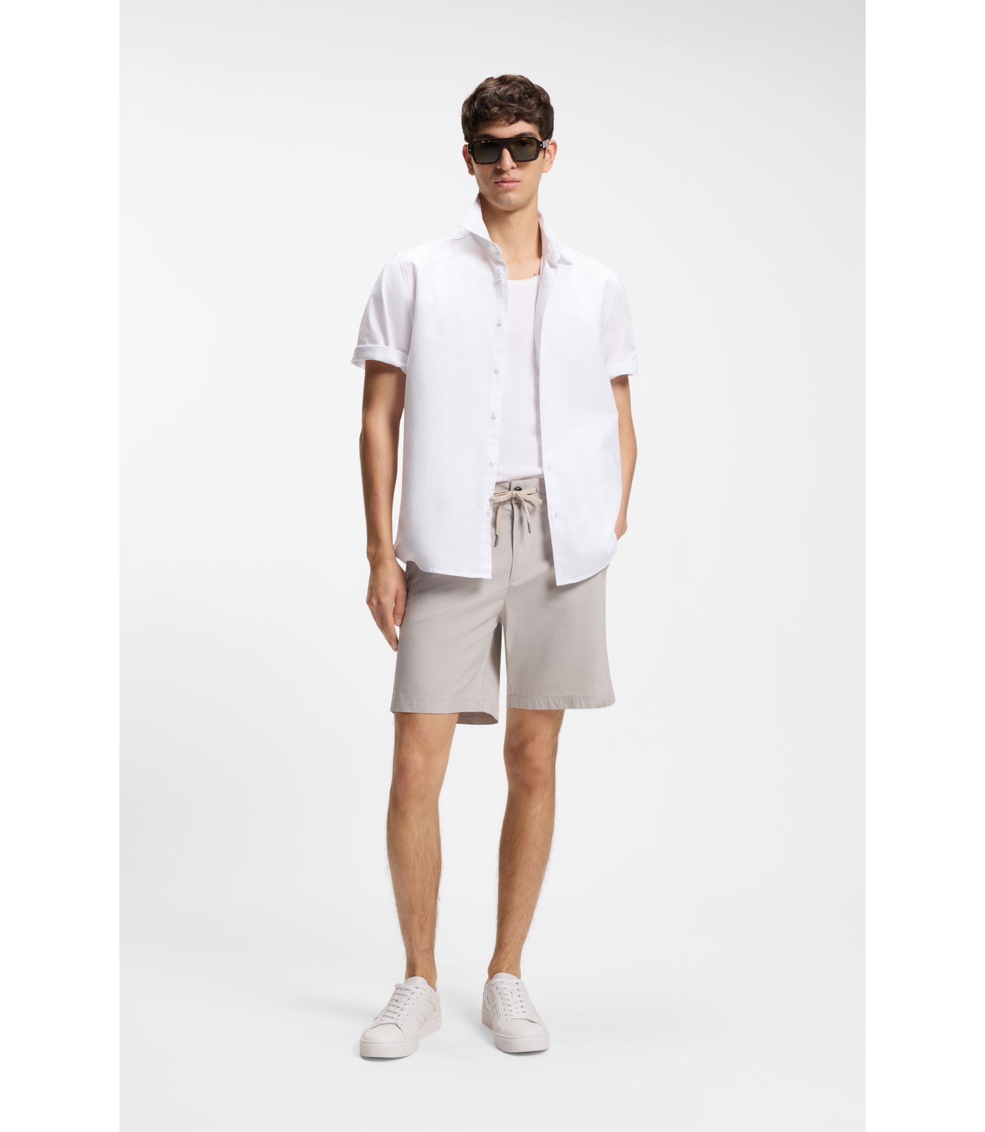 hugo boss white dress shirt by Hugo Men's Elvory Slim-Fit modernist twist HUGO BOSS Mens Dress Shirts,