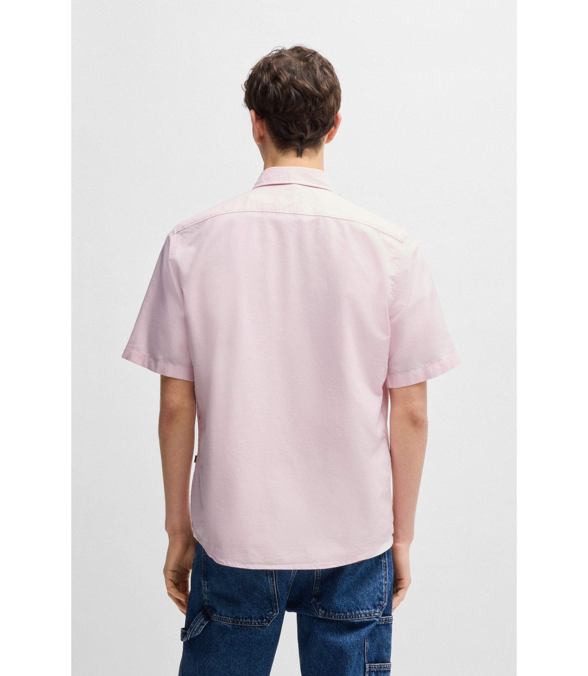 BOSS - Regular-fit shirt in soft-washed Oxford cotton