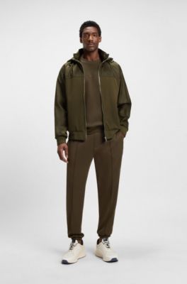 Sudadera Porsche x BOSS con capucha y cremallera bidireccional, Verde oscuro