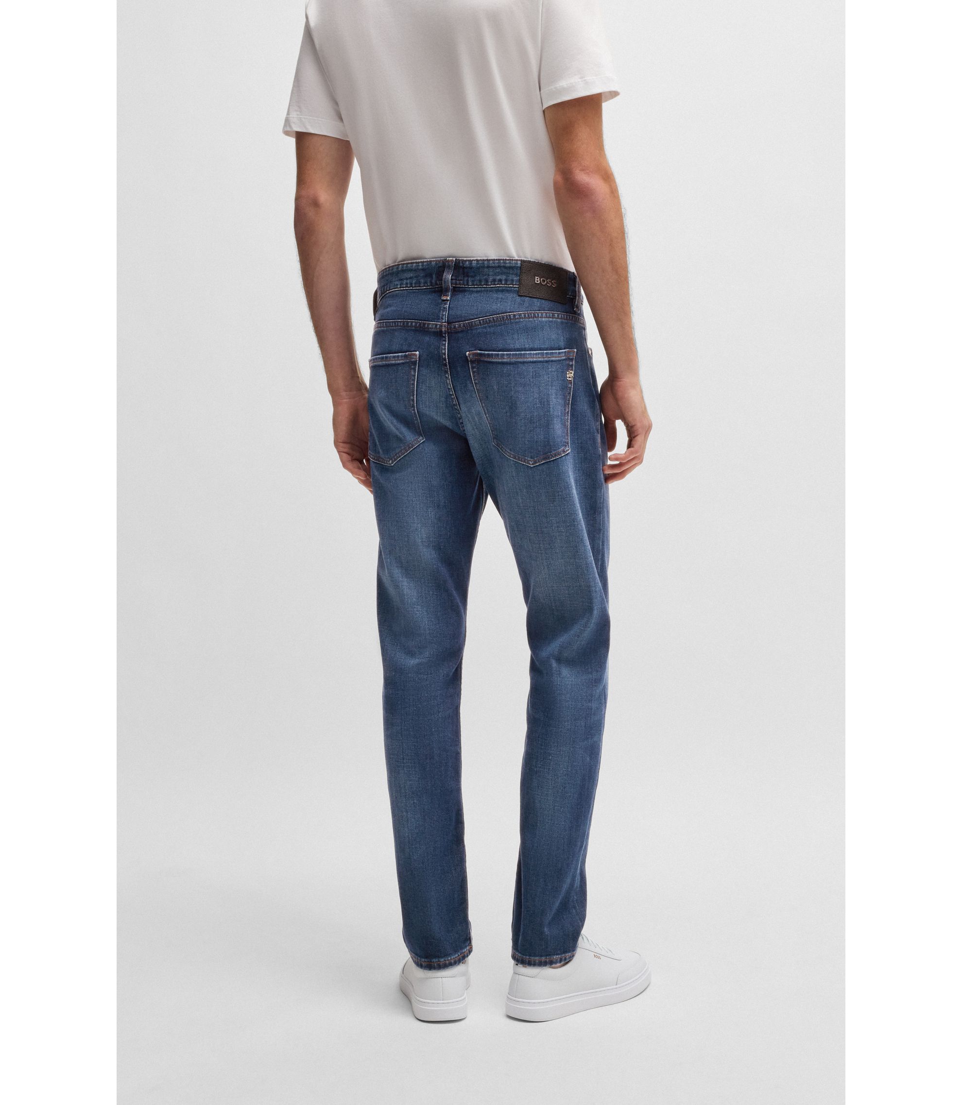 HUGO BOSS デニム ブルー スリムフィット カシミアタッチ W29 32 カシミアタッチ イタリアンデニム スリムフィット ジーンズ