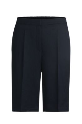 Relaxed-fit shorts with wide leg, Dark Blue