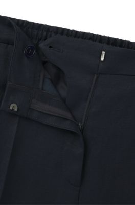 Relaxed-fit shorts with wide leg, Dark Blue