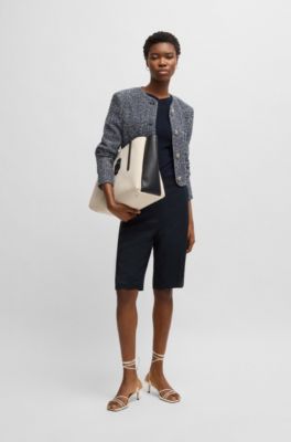 Relaxed-fit shorts with wide leg, Dark Blue