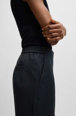 Relaxed-fit shorts with wide leg, Dark Blue
