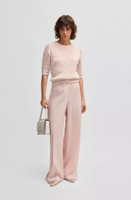 Relaxed-fit trousers in virgin wool