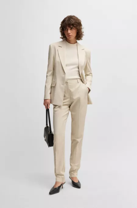 Tailored jacket in melange stretch fabric