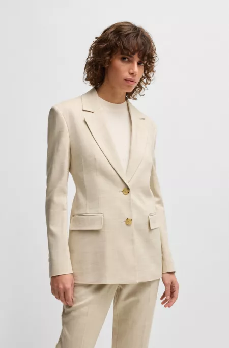 Tailored jacket in melange stretch fabric