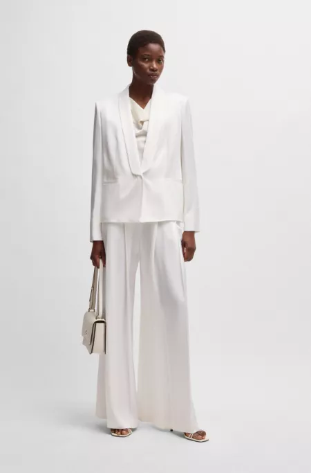 Relaxed-fit blazer with shawl lapels