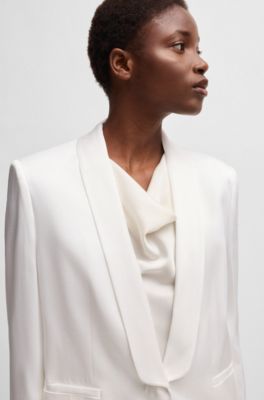 Relaxed-fit blazer with shawl lapels