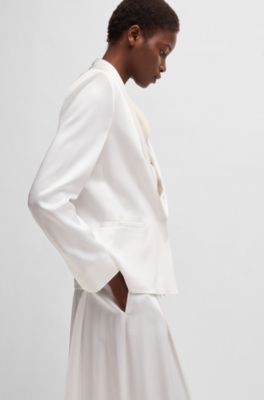 Relaxed-fit blazer with shawl lapels