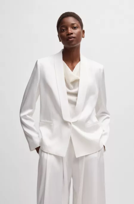 Relaxed-fit blazer with shawl lapels