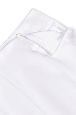 Relaxed-fit shorts with front pleats, White