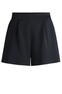 Relaxed-fit shorts with front pleats, Dark Blue