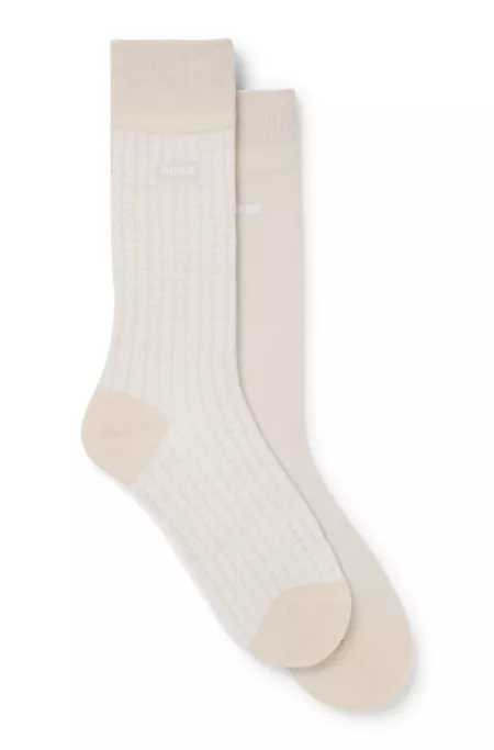 Two-pack of regular-length socks in cotton blend