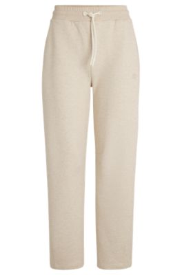 Cropped tracksuit bottoms with Double B monogram, White