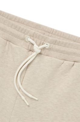 Cropped tracksuit bottoms with Double B monogram, White
