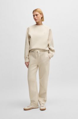 Cropped tracksuit bottoms with Double B monogram, White