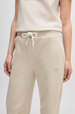 Cropped tracksuit bottoms with Double B monogram, White