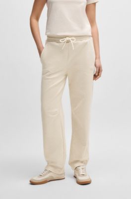 Cropped tracksuit bottoms with Double B monogram, White