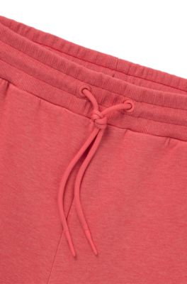 Pantalones de ch&aacute;ndal de algod&oacute;n con largo tobillero y monograma Double&nbsp;B, Rosa oscuro