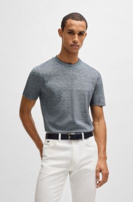 Regular-fit T-shirt cotton and linen