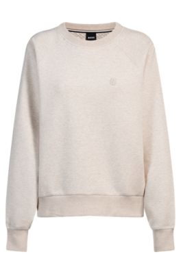 Melange sweatshirt with Double B monogram, White