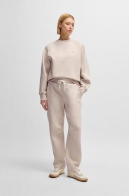 Melange sweatshirt with Double B monogram, White