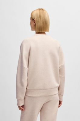 Melange sweatshirt with Double B monogram, White