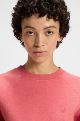 Melange sweatshirt with Double B monogram, Dark pink