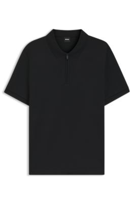 BOSS ポロ シャツ L BOSS - Paddy knit polo shirt in cotton with striped trims