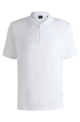 PEAK■Sorona Short Sleeve Polo■送料込 BOSS - Polo shirt with seersucker structure - White