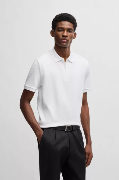 Polo shirt with seersucker structure