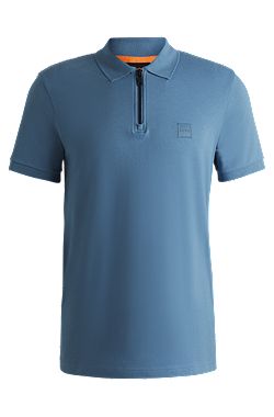 Slim-fit knit polo in stretch-cotton piqué